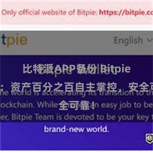 比特派APP备份 Bitpie钱包：资产百分之百自主掌控，安全可靠！