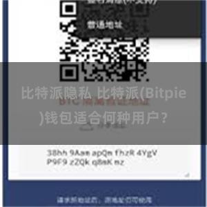 比特派隐私 比特派(Bitpie)钱包适合何种用户？