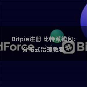 Bitpie注册 比特派钱包：分布式治理教程