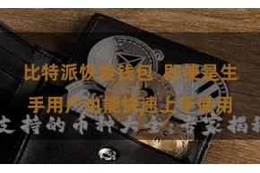 比特派恢复钱包  即使是生手用户也能快速上手使用